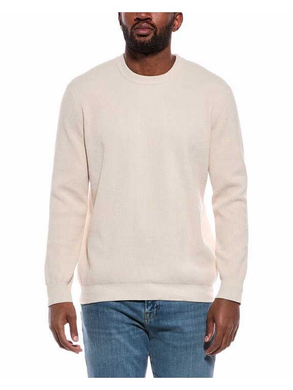 mens Crewneck Sweater, m, creme