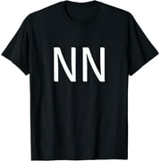 NN Two Letter Pair - Elegant Personalized Initials T-Shirt