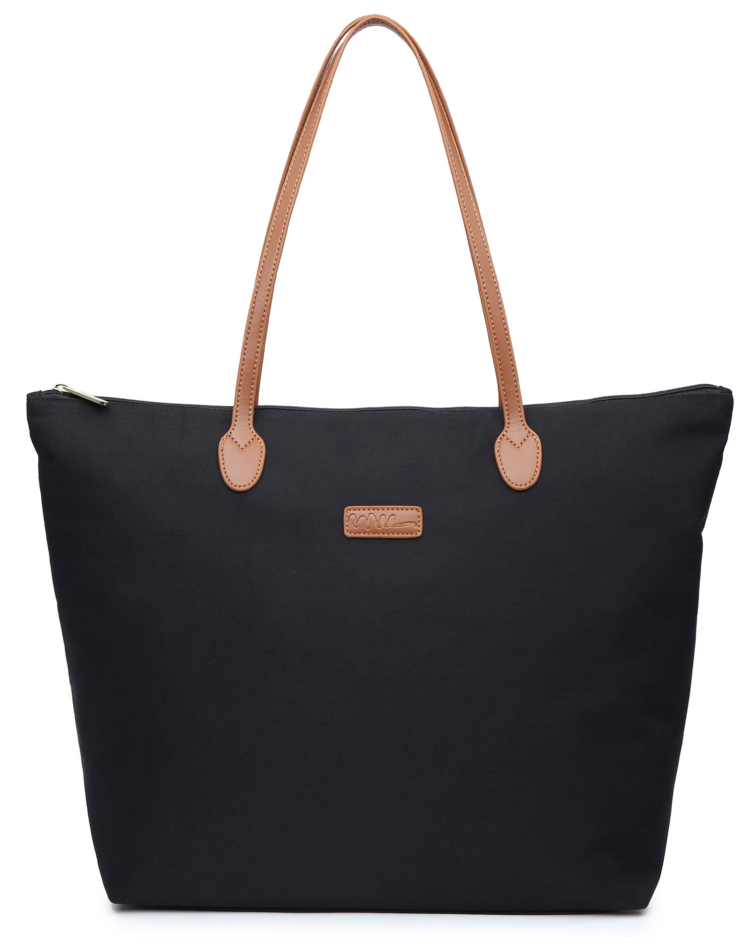 NNEE Water Resistant Light Weight Nylon Tote Bag Handbag Large Black Walmart