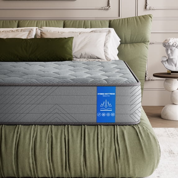 NNSNG Twin-XL Mattress in a Box,12 Inch Memory Foam Mattress with Edge Support, Medium Firm, Pressure Relief for Bedroom,Grey