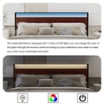 thumbnail image 1 of NNV Bed Frame with LED Lights Headboard, Metal Platform Bed Frame Brown - Queen, 1 of 5