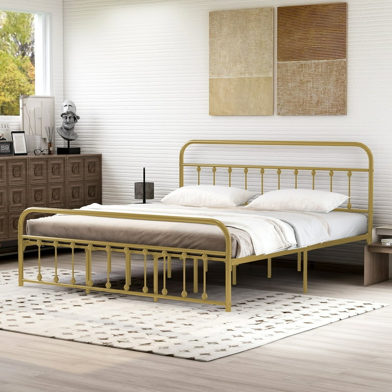Gold california king bed frame discount