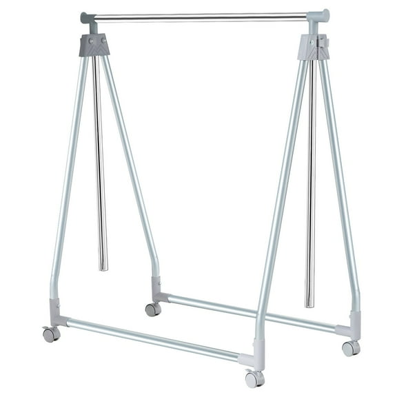 NNYYS Extendable Garment Rack, Heavy Duty Foldable Clothes Rack with Adjustable Hanging Rod, Rolling Clothes Hanger for Home Office