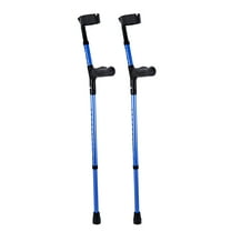 NNYYS Forearm Crutches for Adults,Adjustable Walking Crutches with 4-Level Upper Cuff, Lightweight Aluminum Medical Support Crutches for Leg Injury Surgery Disabled,Black & Blue