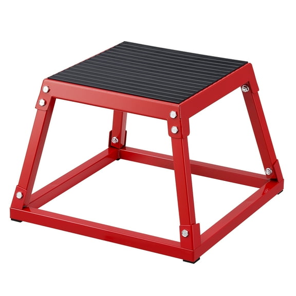 NNYYS Plyometric Jump Box,Plyo Box, Steel Plyometric Platform and Jumping Agility Box, Anti-Slip Fitness Exercise Step Up Box for Home Gym Training, Conditioning Strength Training,12 Red