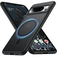 thumbnail image 1 of [NO.1 Magnetic] for Google Pixel 8 Pro Case with MagSafe [Military Grade Drop Tested][Translucent Matte][Anti-Fingerprint]Slim Case Soft Silicone Bumper for Google Pixel 8 Pro Phone Case,Black, 1 of 8