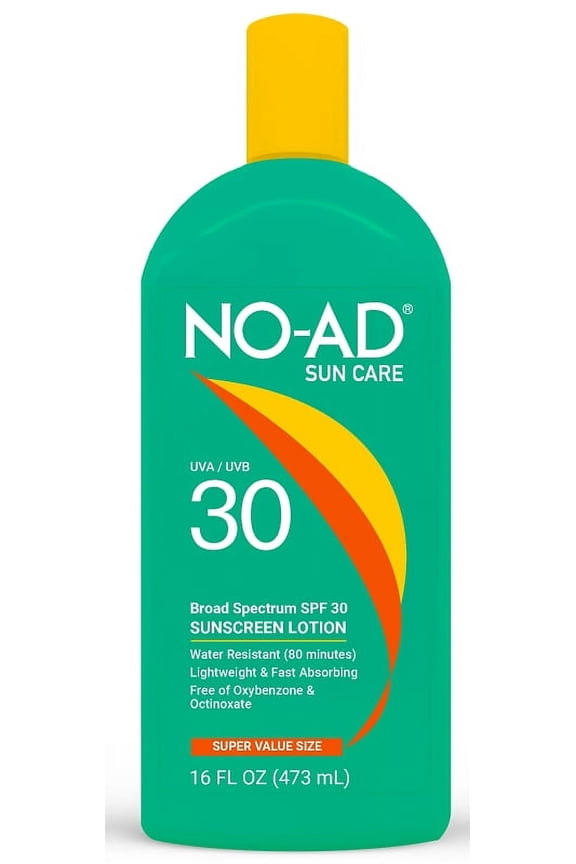 SPF 30 Sunscreen Lotion | Broad Spectrum UVA/UVB Protection Water Resistant | Octinoxate & Oxybenzone Free with moisturizing Vitamin E and Aloe 16oz