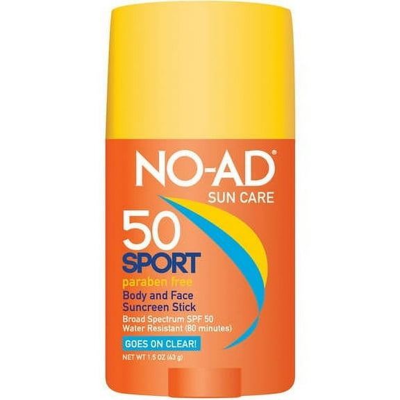 NO-AD Sun Care Sport Body and Face Sunscreen Stick, 1.5 oz