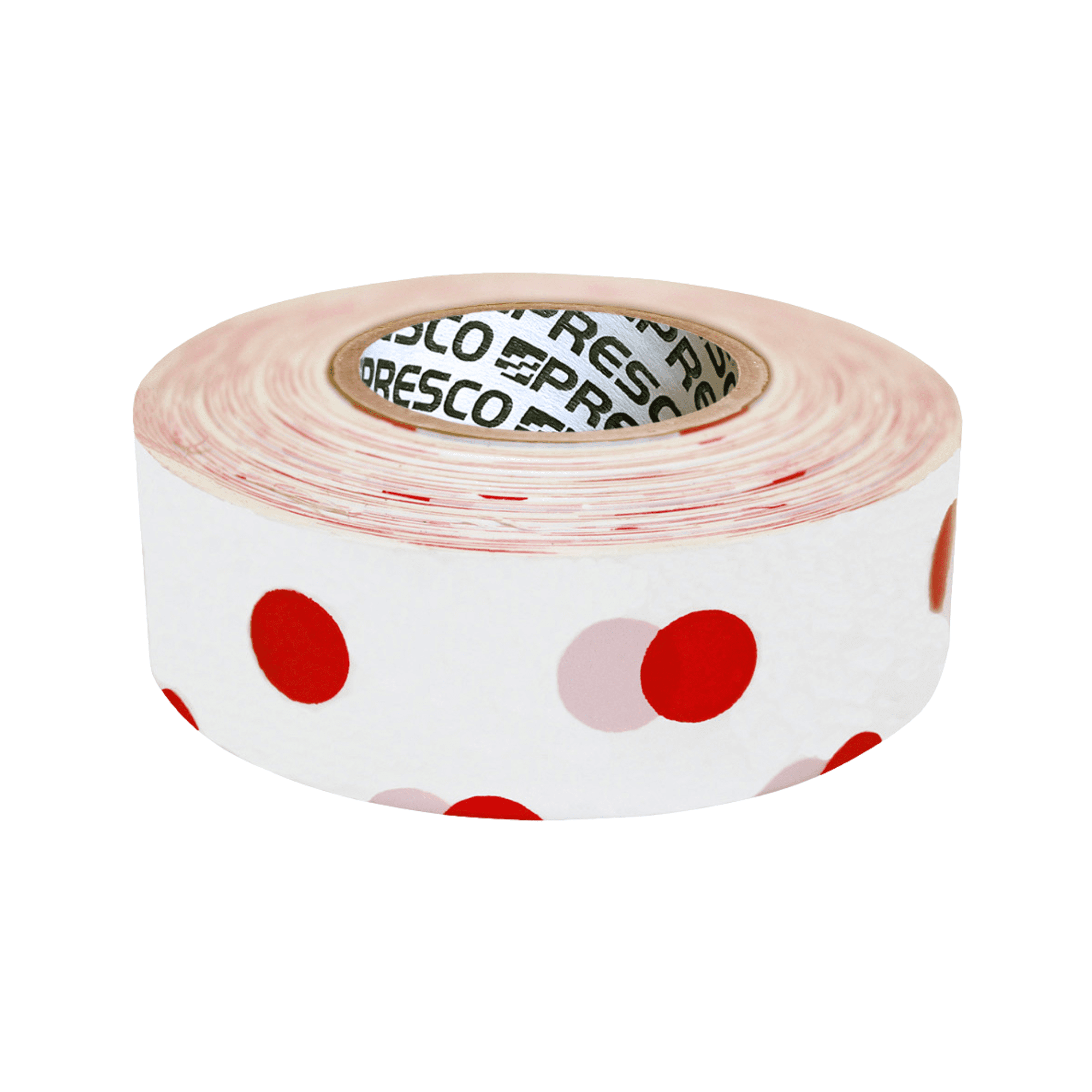 [NO ADHESIVE] Presco Polka Dot Patterned Roll Flagging Tape: 1-3/16 in ...