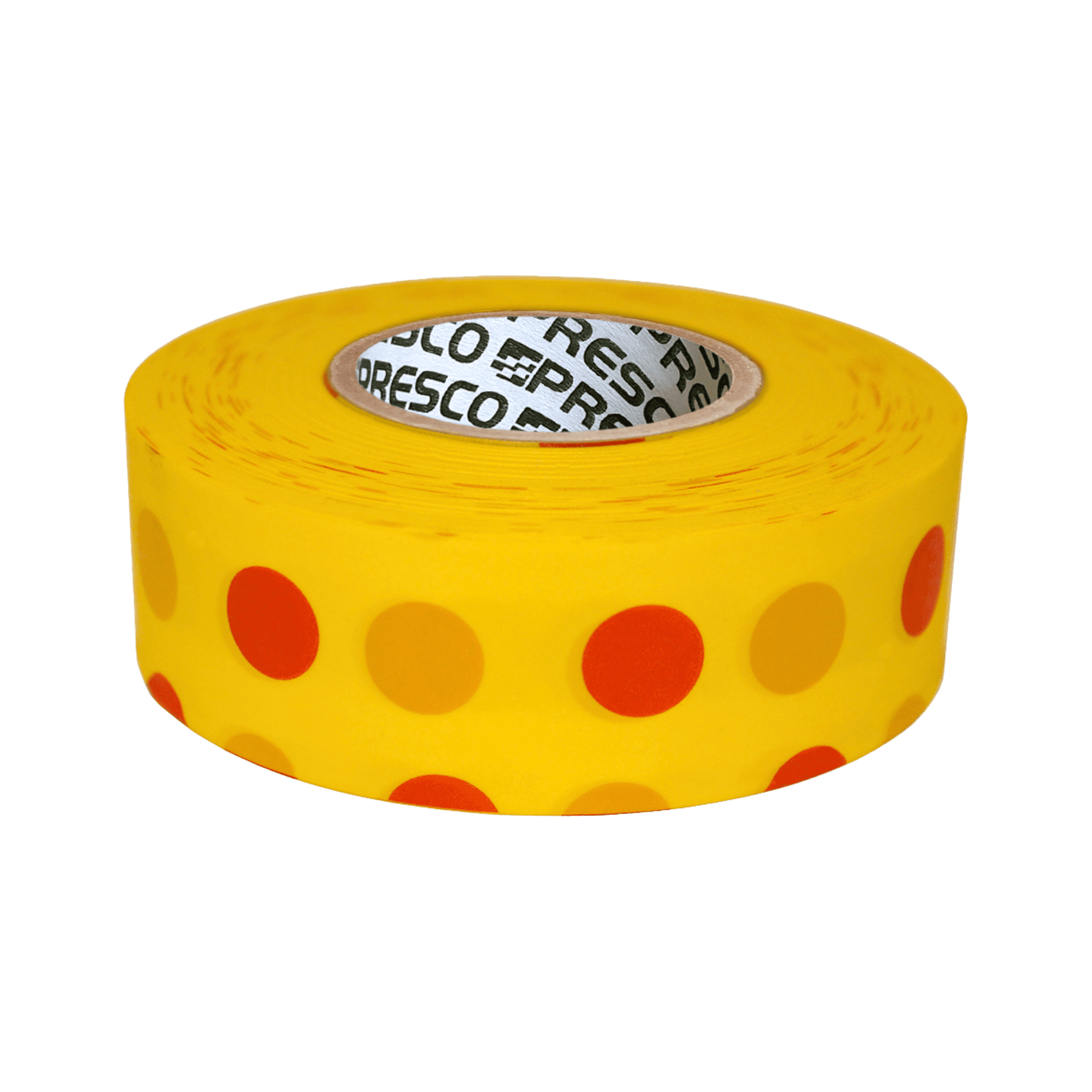 [NO ADHESIVE] Presco Polka Dot Patterned Roll Flagging Tape: 1-3/16 in ...