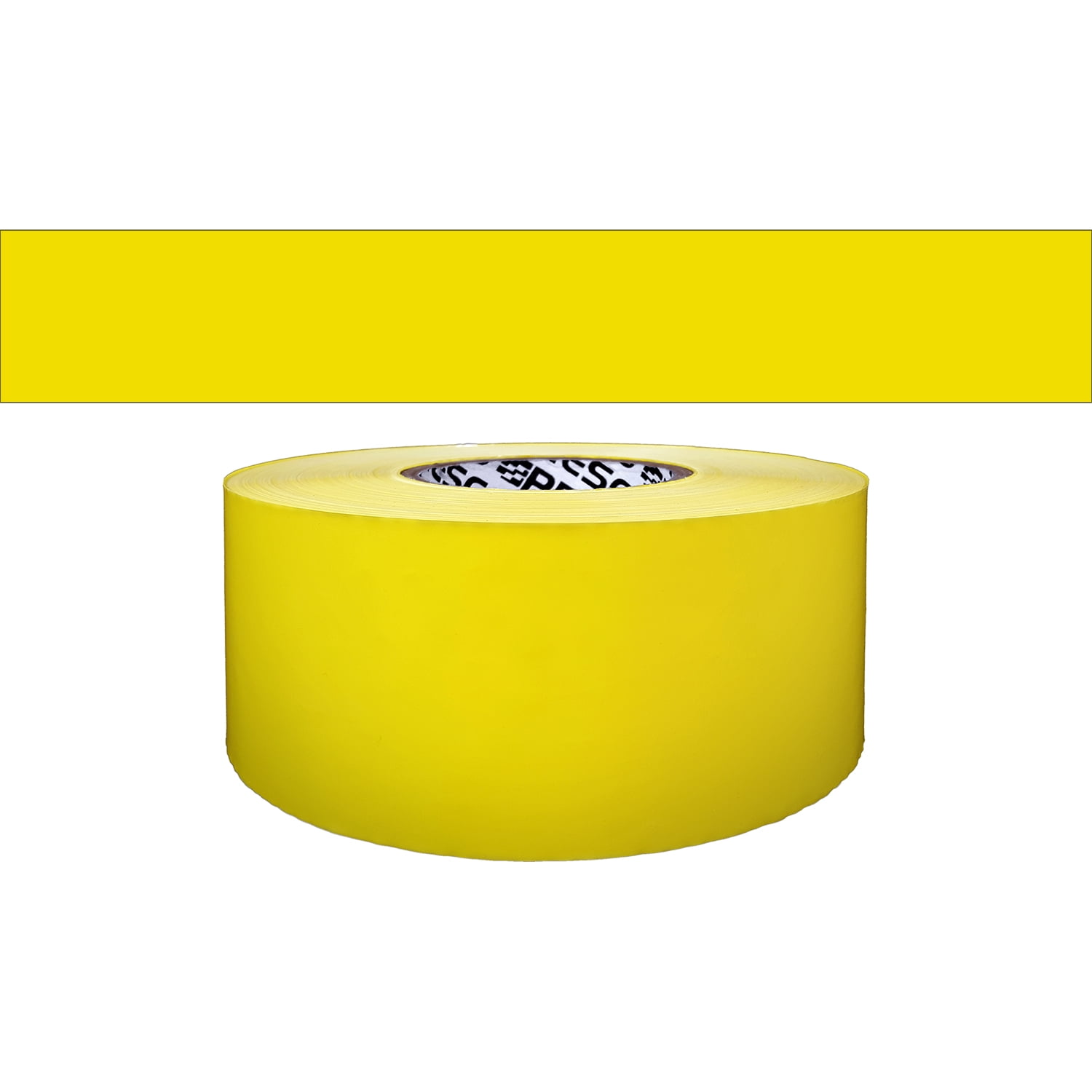 Presco Solids & Stripes Barricade Tape - Non-Adhesive, 3" X 1000 Ft, 4 Mil Thick, Black Plain Safety Tape For Construction, Police, Hazards