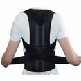 thumbnail image 1 of NO Adjustable Posture Corrector Brace for Adult Back Support Belts, Black, 1 of 7