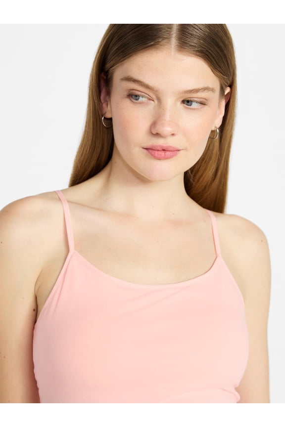 Cropped Cami Top with Shelf Bra, Women's XXS-XXL