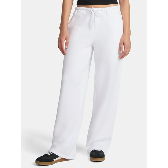 No Boundaries Game Day Wide Leg Fleece Joggers, 30'' Inseam, Women's