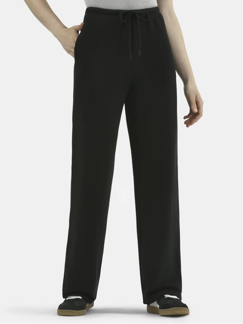 No Boundaries Soft Fleece Wide Leg Sweatpants, Women's