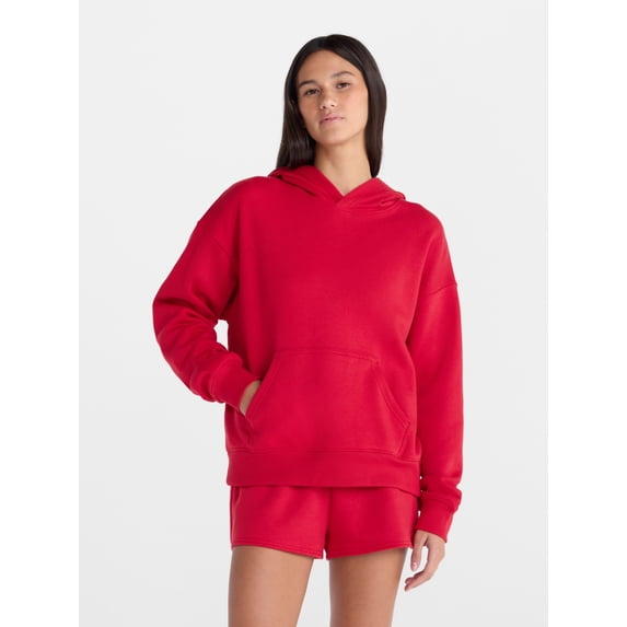 No Boundaries Oversized Fleece Hoodie, Women's and Women's Plus Sizes XXS-4X