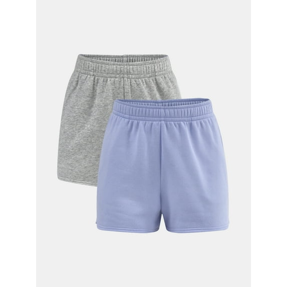 No Boundaries Soft Fleece Shorts, 1 or 2-Pack, Women’s