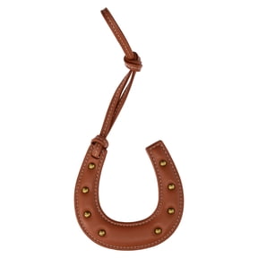 No Boundaries Women's Faux Leather Horseshoe Bag Charm, Brown