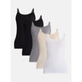 thumbnail image 1 of No Boundaries Ribbed Cami Top, 5-Pack, Women's XXS-XXL, 1 of 1