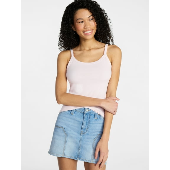 No Boundaries Ribbed Cami Top, Women's XXS-XXL