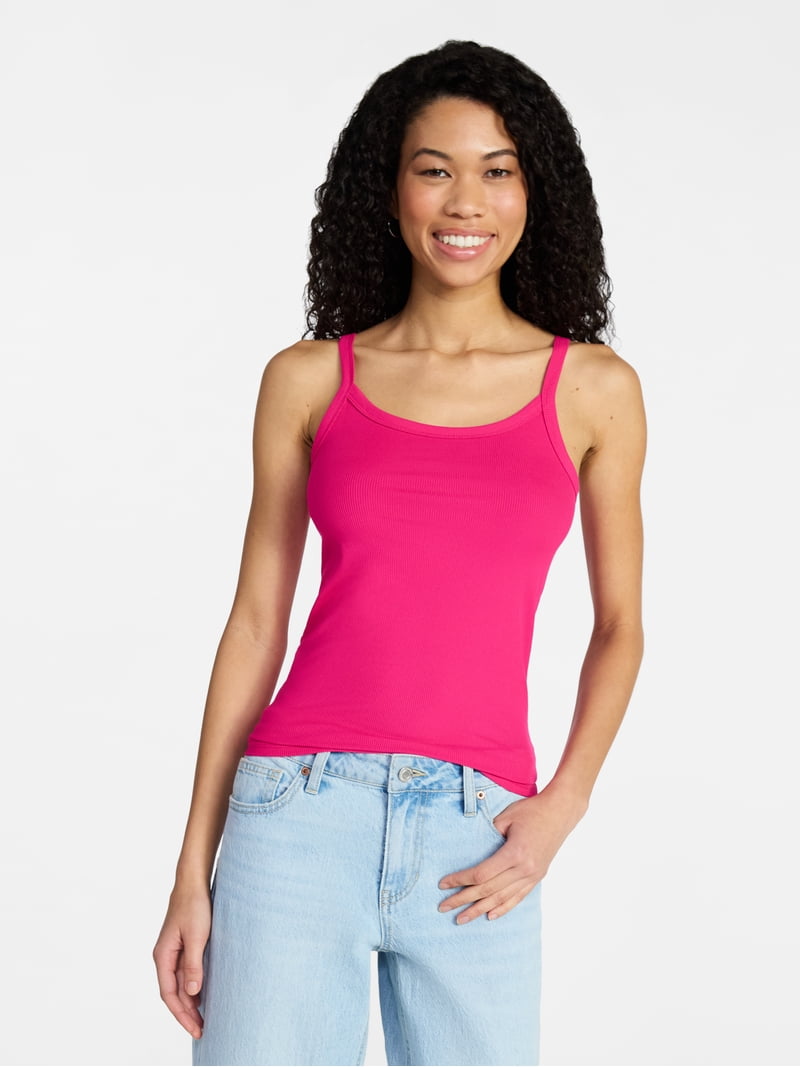 No Boundaries Ribbed Cami Top, Women's XXS-XXL - Walmart.com