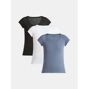 NO BOUNDARIES Short Sleeve Scoop Neck Tee, Women's XXS-XXXL