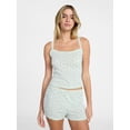 thumbnail image 1 of No Boundaries Sleep Top and Shorts Pajama Set, 2-Piece, Women’s XXS-3X, 1 of 5