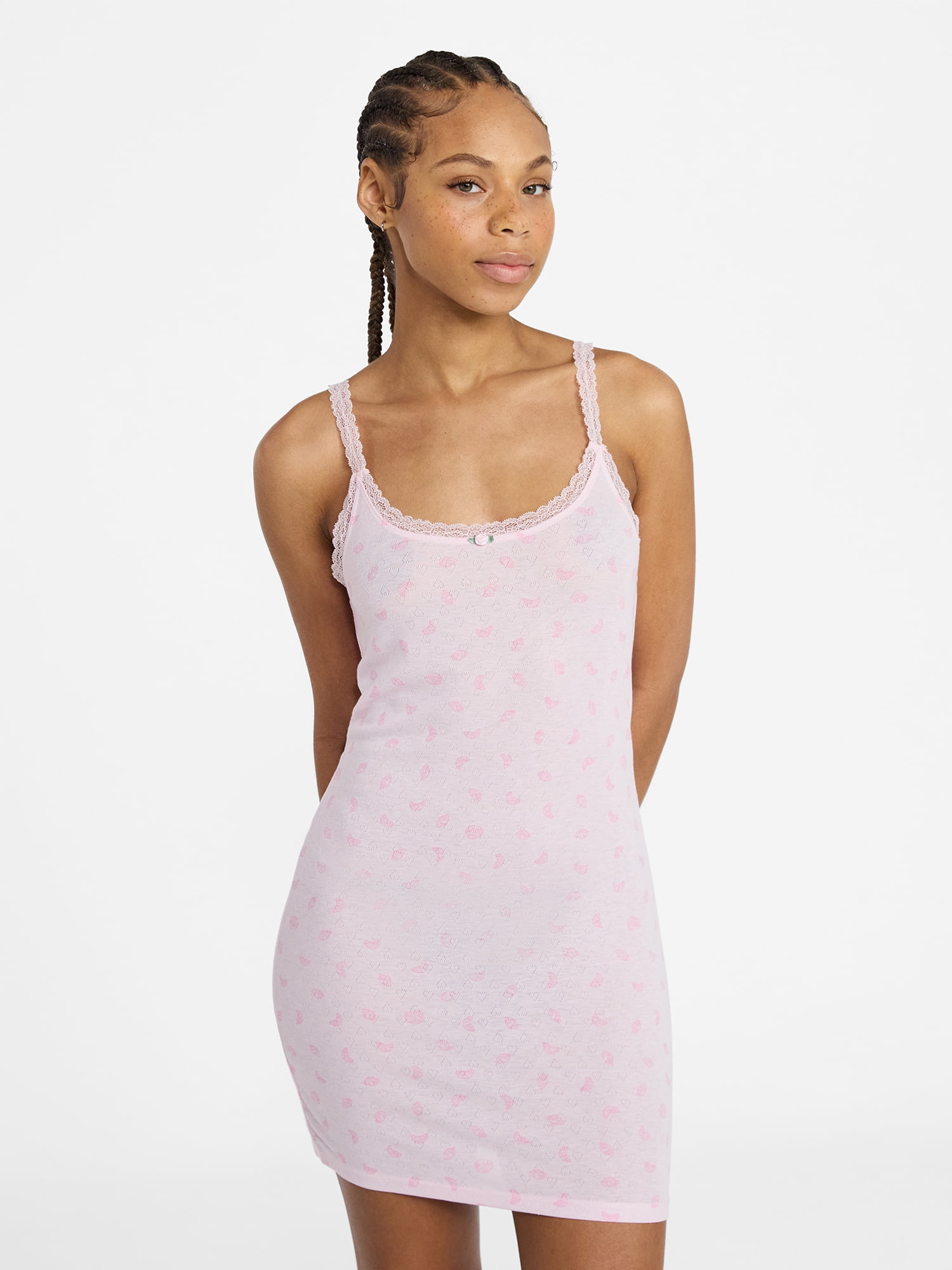 No Boundaries Sleep Pointelle Slip, Women's XXS-3X