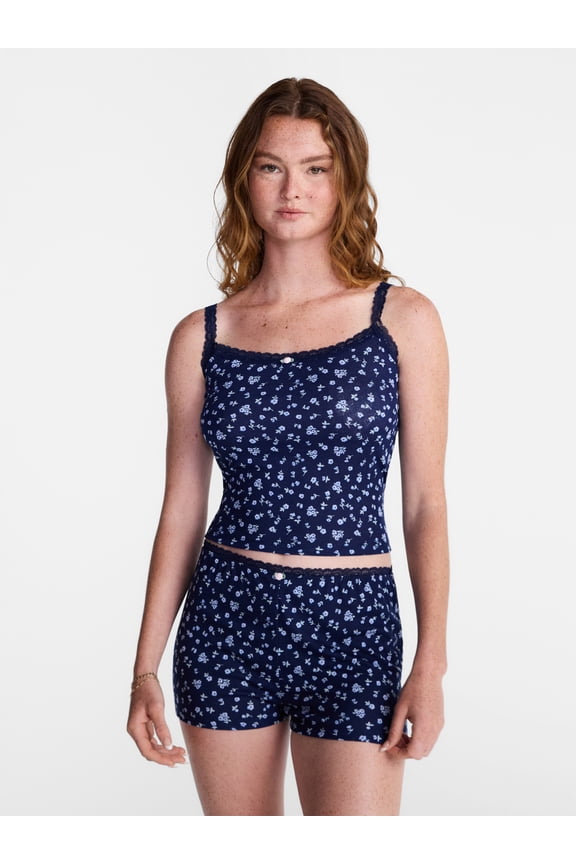 Sleep Top and Shorts Pajama Set, 2-Piece, Women’s XXS-3X