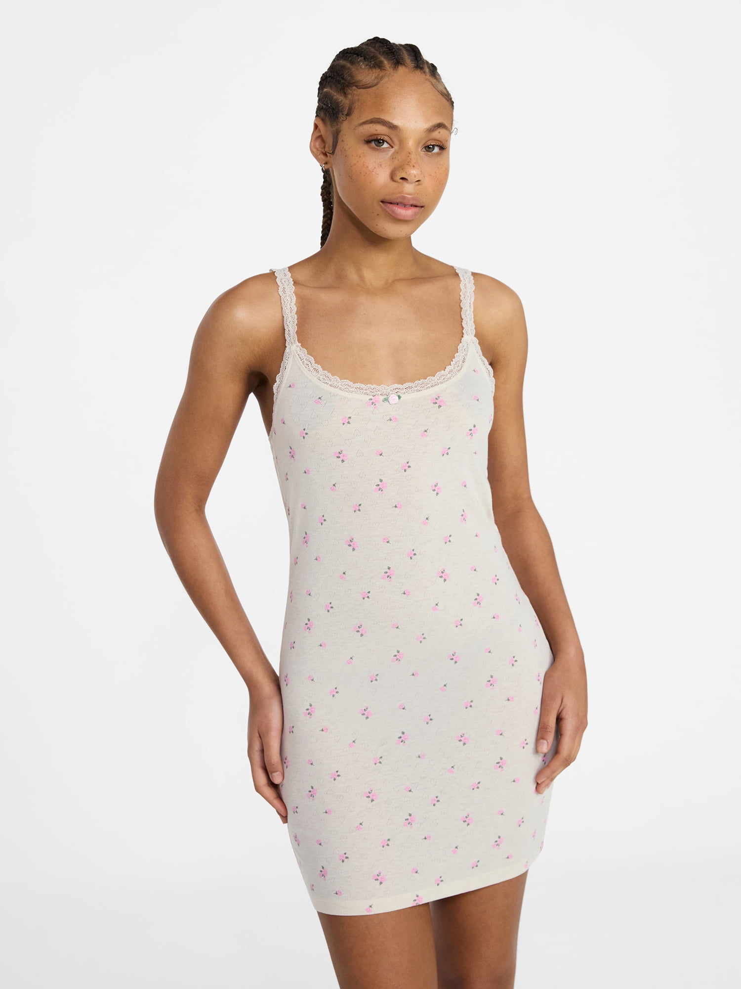 No Boundaries Sleep Pointelle Slip, Women's XXS-3X