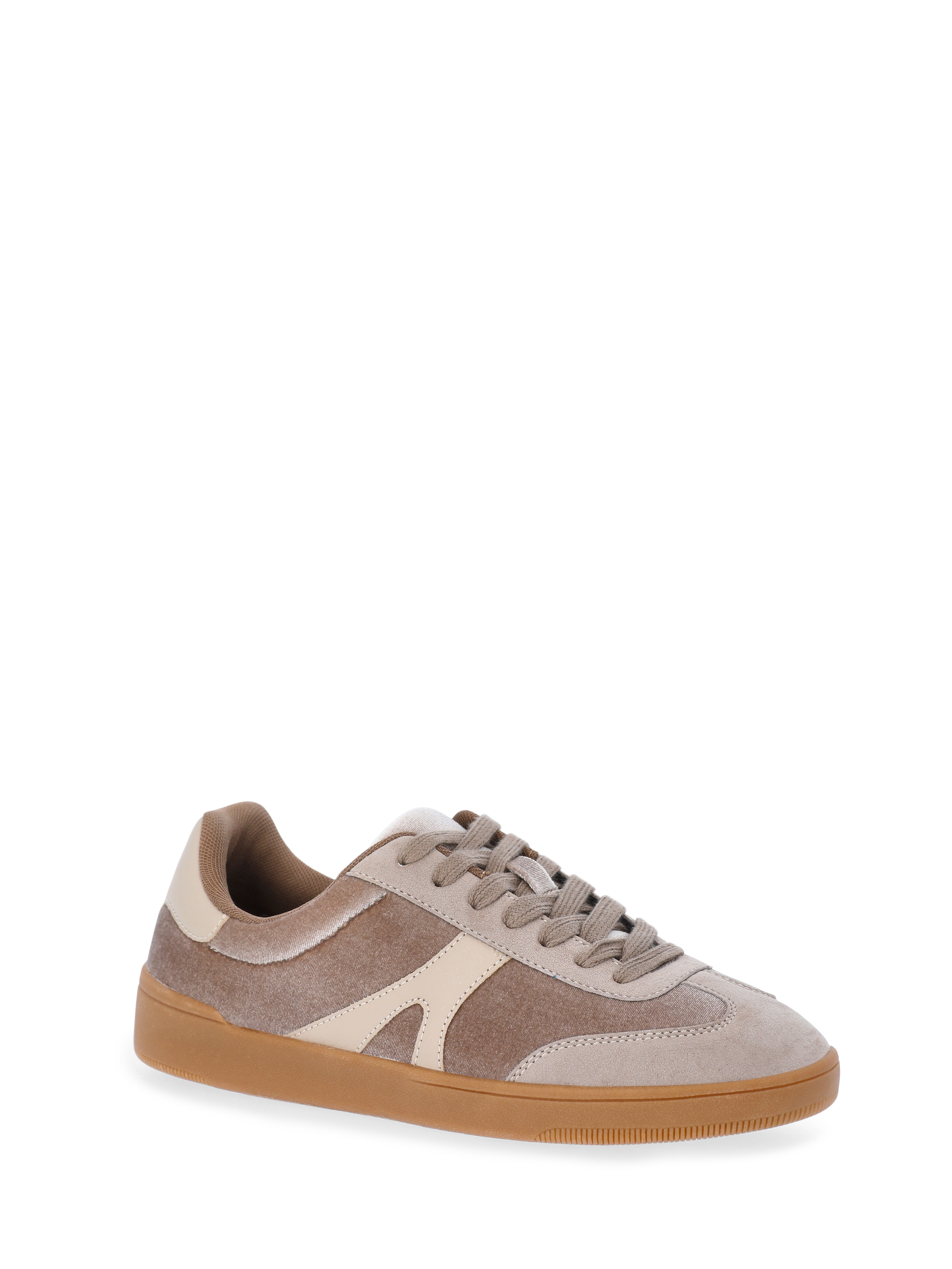 No Boundaries Velvet and Faux Suede Gum Sole Sneakers, Women's