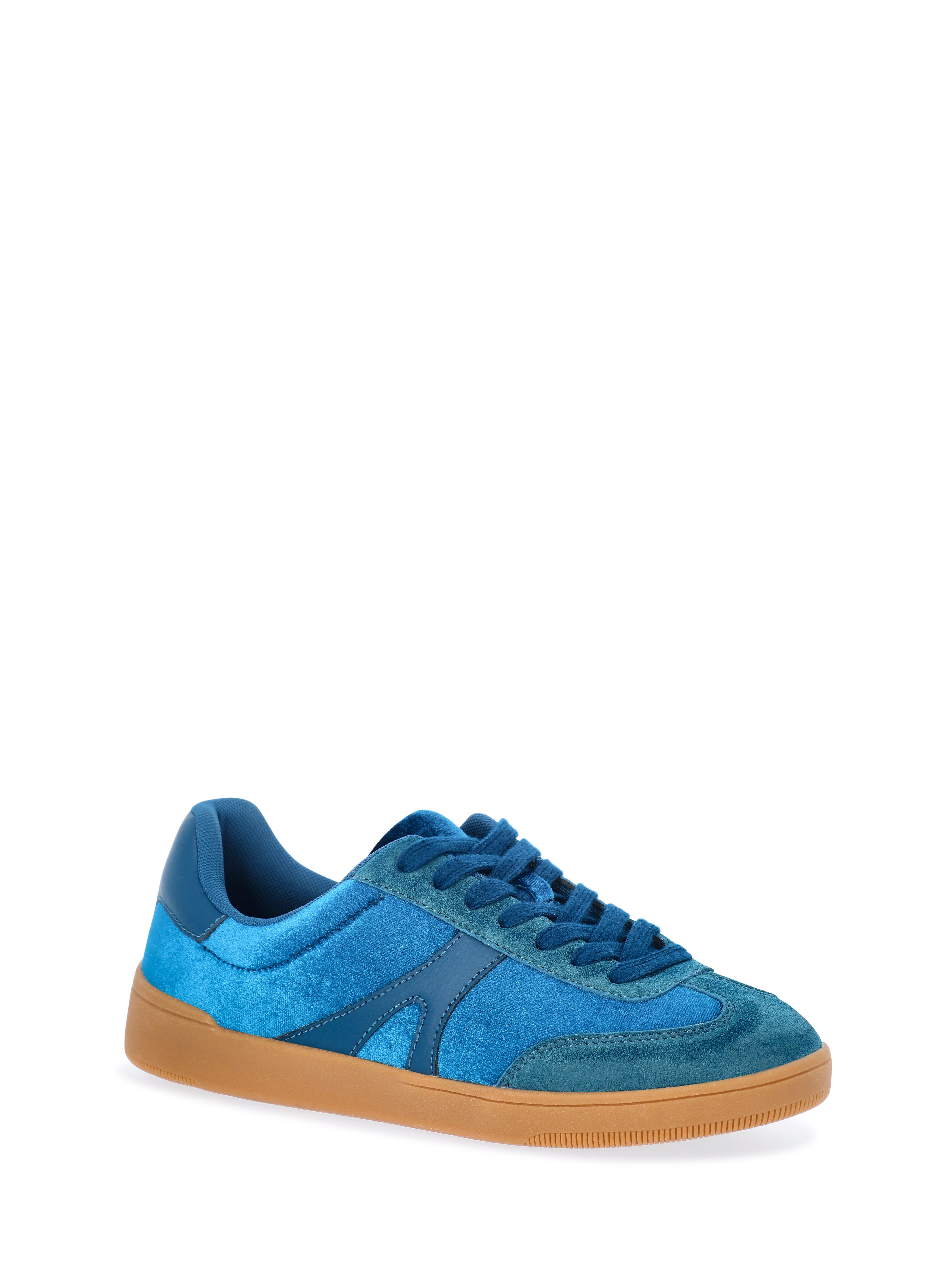 No Boundaries Velvet and Faux Suede Gum Sole Sneakers, Women's