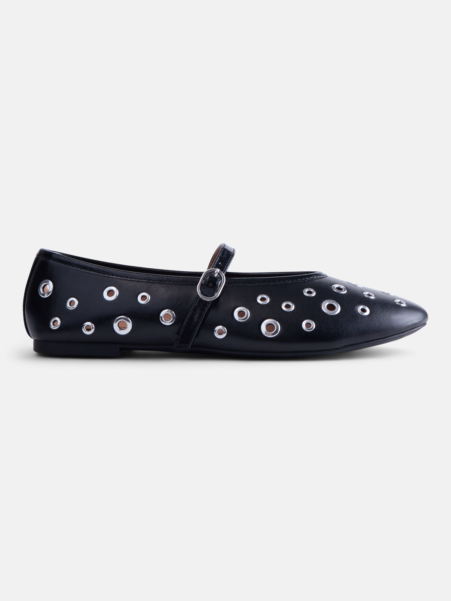 No Boundaries Women's Grommets Mary Jane Flats