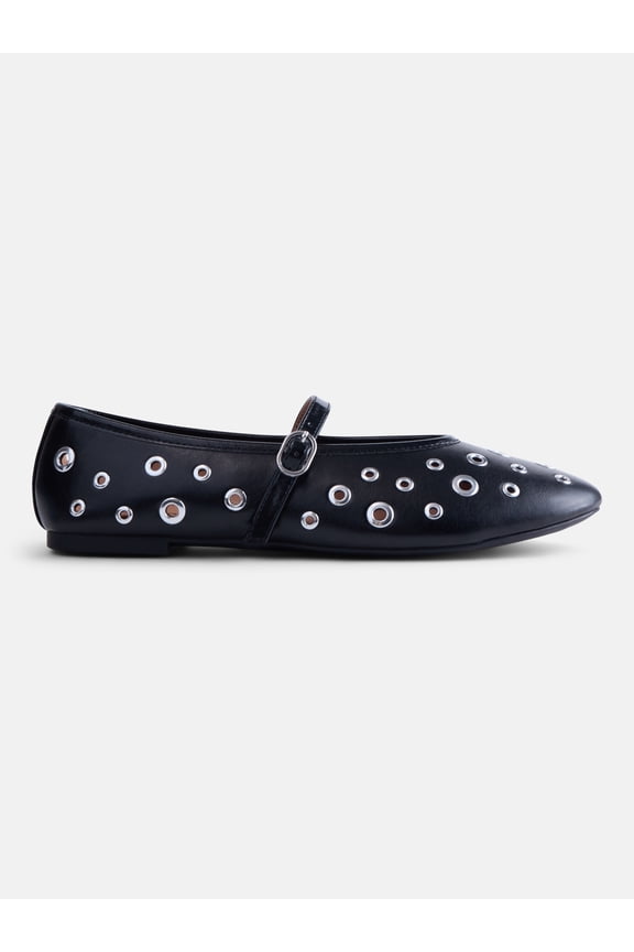 Women's Grommets Mary Jane Flats