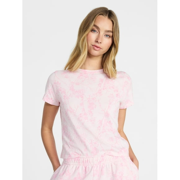 No Boundaries Cotton Tee with Short Sleeves, Women’s XXS-XXL