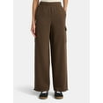 thumbnail image 1 of No Boundaries Soft Fleece Cargo Jogger Sweatpants, 29" Inseam, Women’s XXS-XXL, 1 of 5