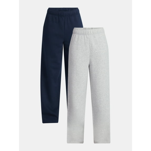No Boundaries Soft Fleece Wide Leg Pants, 30” Inseam, 1 or 2-Pack, Women’s XXS-4X
