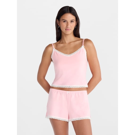 No Boundaries Sleep Lace Cami Top, Women's XXS-3X