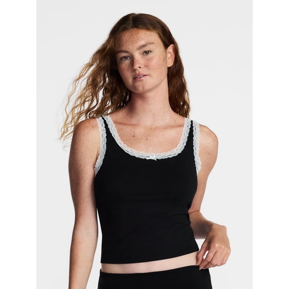 No Boundaries Sleep Lace Tank Top, Women's XXS-3X