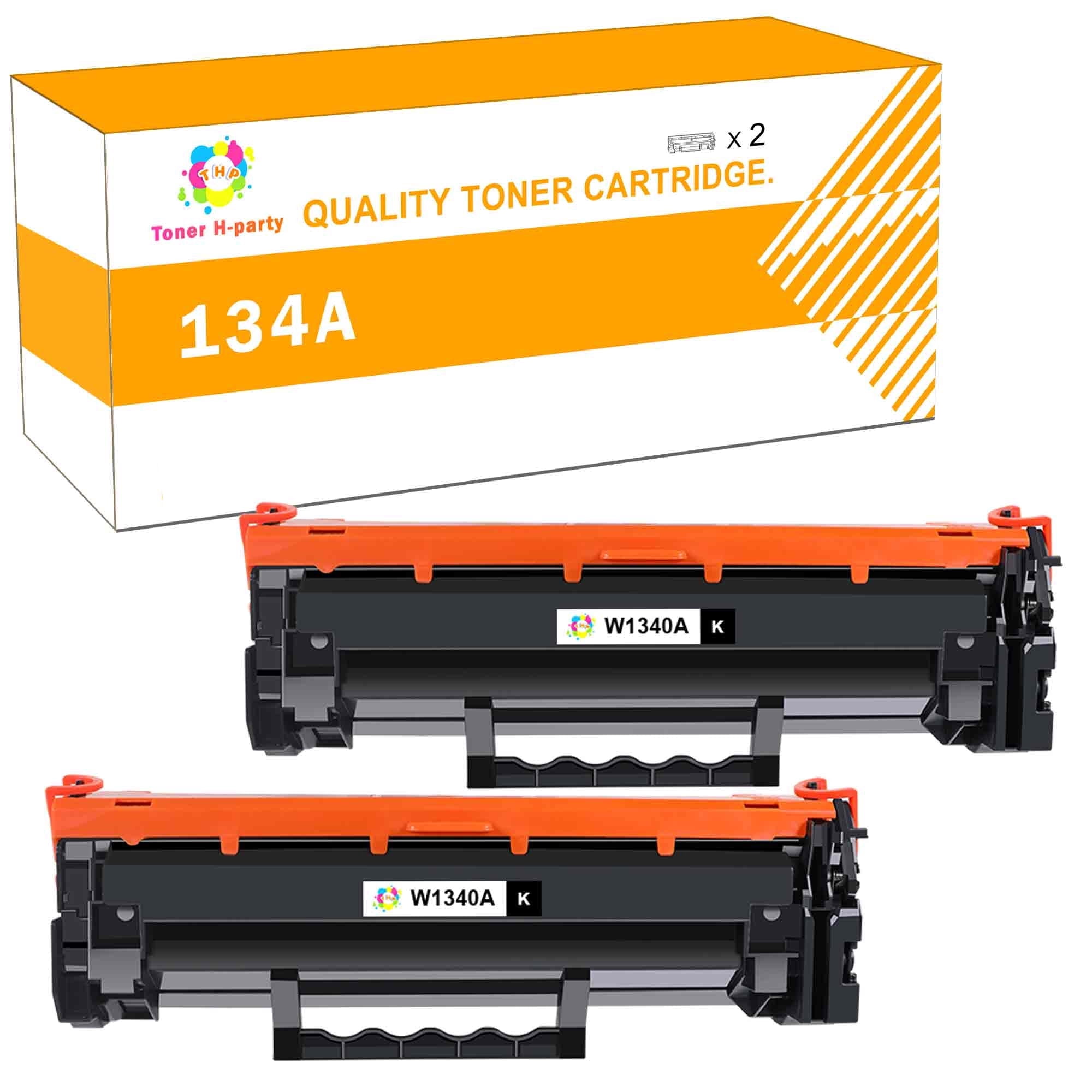 NO CHIP 134A Toner Cartridge Compatible for 134A W1340A LaserJet M209dw MFP M234dw M234sdn M234sdw Printer (Black 2-pack)