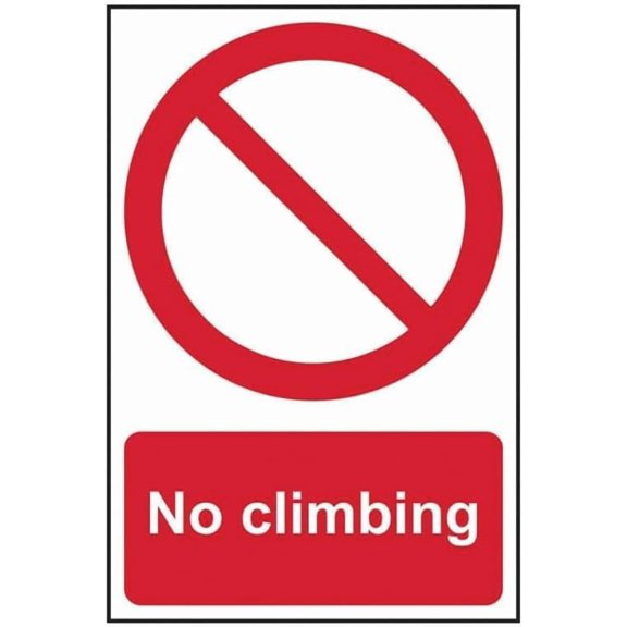 NO CLIMBING Site Safety Metal Sign 8x12 Inch Notice Danger Warning Caution for Outdoor & Indoor