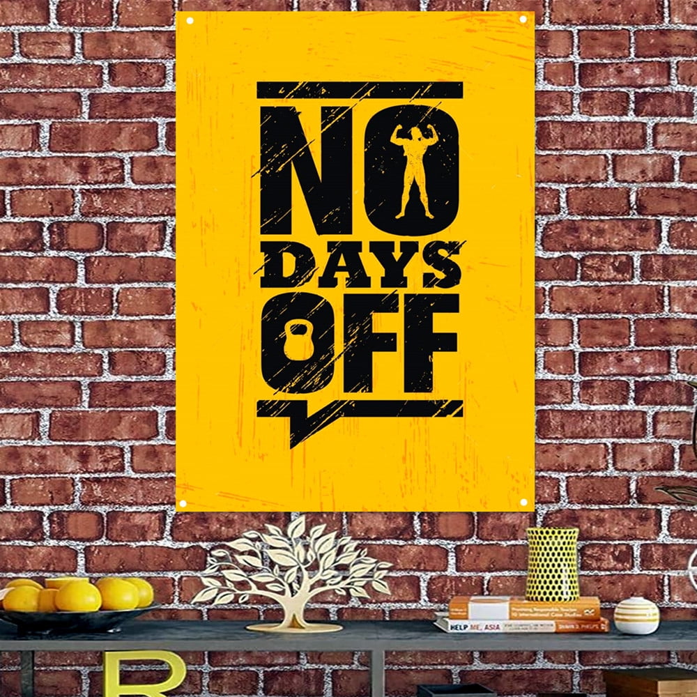 NO DAYS OFF - Sports Motivational Wall Art Poster - Inspire Your ...