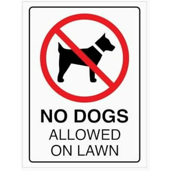 NO DOGS ALLOWED ON LAWN Sign Residential Metal Tin Sign 8 x 12 inch for Industrial & Commercial Series
