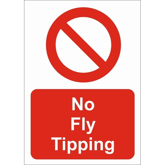 NO FLY TIPPING Metal Aluminum Sign OR FOAMEX SIGN FULLY WEATHERPROOF Size: 8 x 12 Inch