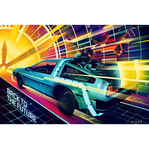 NO FRAME Back to the Future 40th Anniversary Poster - "Turn Back the Clock" Special Edition Wall Art