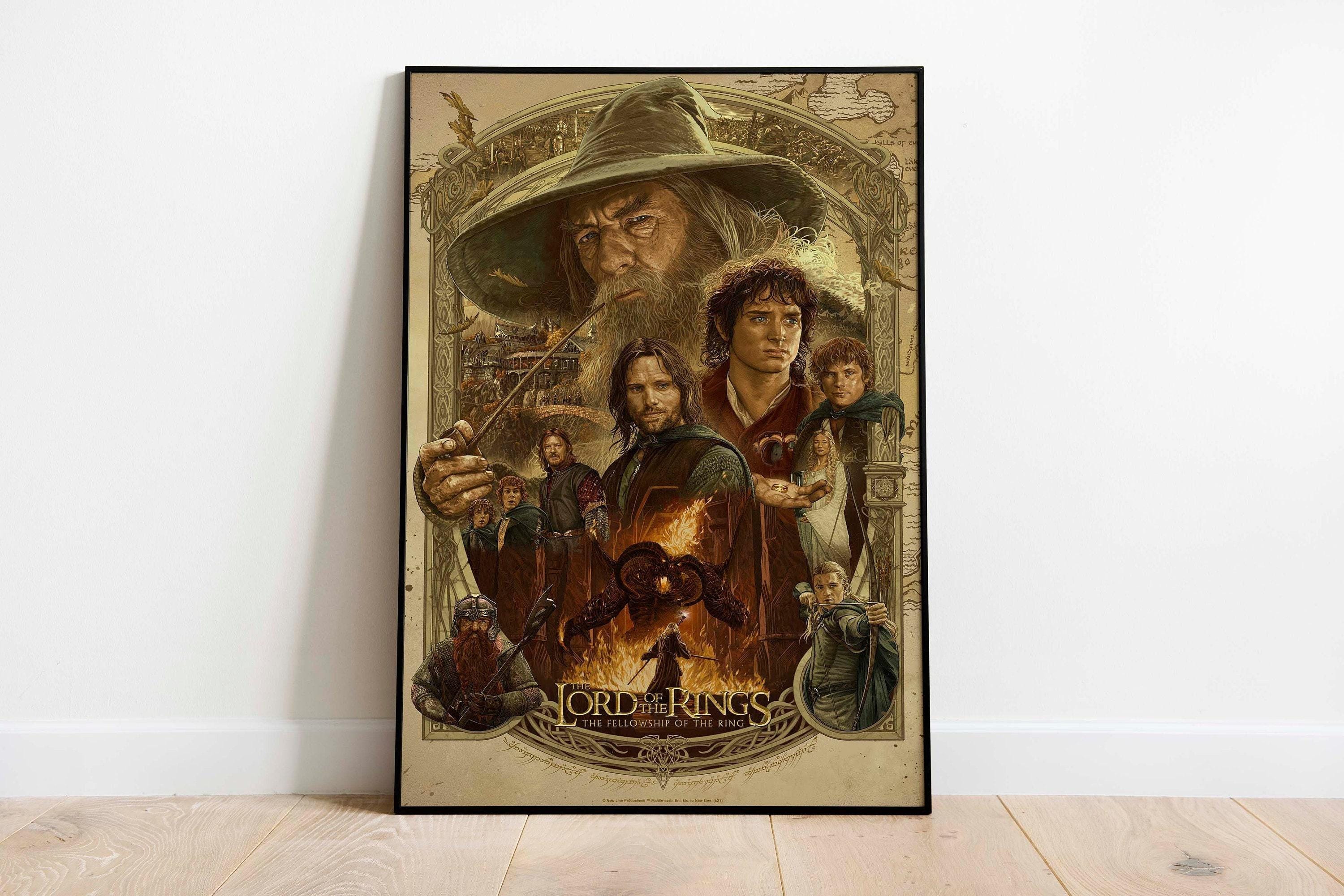 NO FRAME Lord of The Rings Poster LOTR Fellowship of The Ring Wall Art ...