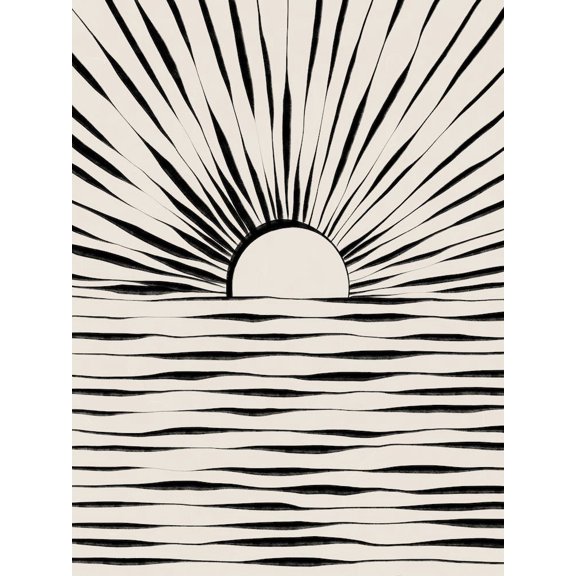 NO FRAME Minimal Sunrise And Sunset Poster