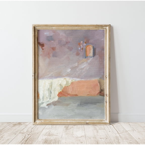 NO FRAME Modern Bible Easter Painting Art Print- "He is not Here" Poster