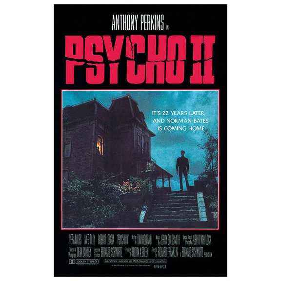 NO FRAME Psycho II Movie Poster, Classic Movie Poster Decor, Home Decor