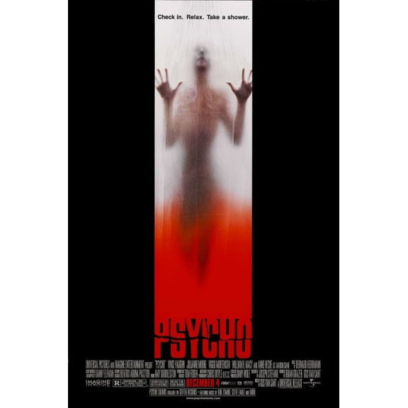 NO FRAME Psycho Movie Poster, Retro Cinema Wall Art, Film Fan Collectibles